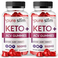 Pure Slim Keto ACV gummies, Pure Slim Gummies Maximum Strength Official (2 Pack)