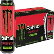 (15 Pack) Monster Rehab Recover Watermelon Energy Drink with Botanicals, 15.5 Oz