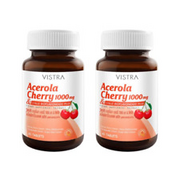 Vistra Supplement Acerola Cherry 1000 mg Natural Vitamin C 45 Capsule x 2