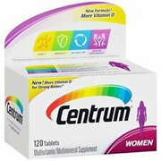Centrum Women Multivitamin, 120 Tablets Per Bottle (2 Pack)