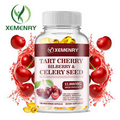 Tart Cherry Bilberry & Celery 12000mg -Powerful Uric Acid Cleanse, Joint Support