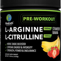 Pre Workout Powder - L-Arginine - L-Citrulline - Nitric Oxide Booster Creatine