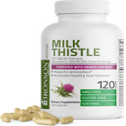 Milk Thistle Silymarin Marianum & Dandelion Root Liver Health Support 120 Caps