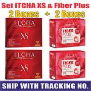2X Itcha XS + 2X Fiber Plus Lychee Rose Drink Weight Control By Benze Pornchita