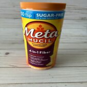 Metamucil 130 tsp Natural Psyllium Fiber Orange Sugar Free 26.6 oz NEW 01/2026