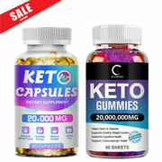 Keto Gummies Fast Loss Weight Fat Burner Appetite Suppressant 60 Capsules