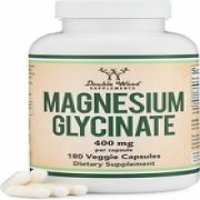 Magnesium Glycinate 400mg, 180 Capsules (Vegan Safe, Manufactured and Third
