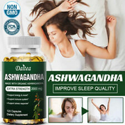 Organic Ashwagandha Capsules 2000mg with Black Pepper Root Powder