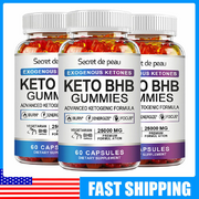 Keto ACV BHB Gummies for Fat Burn Weight Loss Detox Keto Diet Gummies (3Packs)