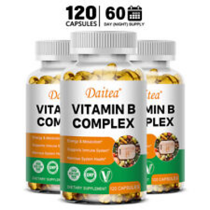 Vitamin B Complex Supplement-Manage Daily Stress Nervous System and Brain Health