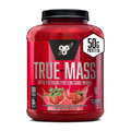 BSN TRUE-MASS Weight Gainer, Muscle Mass Gainer Protein Powder, Strawberry Milkshake, 5.82 Pound