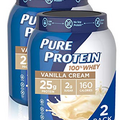 Whey Protein Powder by Pure Protein, Gluten Free, Vanilla Cream, 1.75lbs, 2 Pack