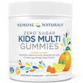 Nordic Naturals Zero Sugar Kids Multi Gummies, Orange & Lemon Flavor 120 Count