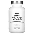 Amen Biotin Collagen Vitamins+ Black Pepper Extract, 90 Vegetable Capsules
