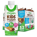 Orgain Kids 8g Protein Organic Nutritional Shake, Chocolate (8.25 fl. oz.,12 pk)
