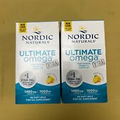 2 New Nordic Naturals Ultimate Omega Xtra Lemon Flavor - 60 Soft Gels Each Box