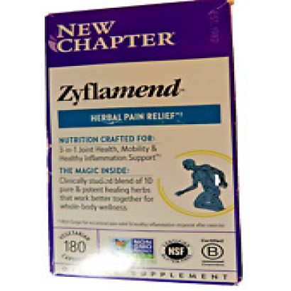 NEW CHAPTER ZYFLAMEND HERBAL PAIN RELIEF 180 VEGETARIAN CAPSULES EXP. 12/2025+
