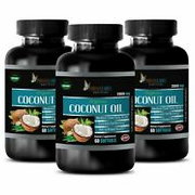 appetite correcting - ORGANIC COCONUT OIL - digestion relief 3 BOTTLE