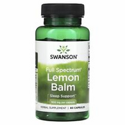 Swanson Full Spectrum Lemon Balm Enhances Mind Body Relaxation 500mg 60 Capsules