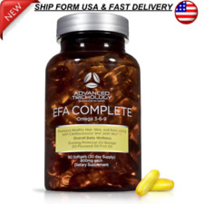 EFA Complete with Optimal Omega 3 6 9 Levels of Potency Flax Oil, Fish Oil, Bora