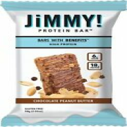 JiMMY Protein Bar Chocolate Peanut Butter 12 Count - Energy Bar with 18g of P...