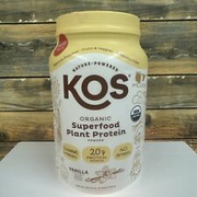 KOS Organic Plant Based Protein Powder Vanilla 2.3 lb Vegan Exp 8/2025