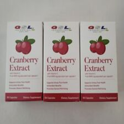 Lot of 3 GSL Cranberry Extract W/ Vitamin C  50 Capsules Each