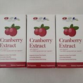 Lot of 3 GSL Cranberry Extract W/ Vitamin C  50 Capsules Each