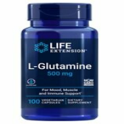 Life Extension L-Glutamine 500 mg 100 Vegetarian Caps Mood Muscle Immune