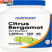 Citrus Bergamot Capsules 1,200Mg, 120 Capsules - 25:1 Bergamot Extract - 60 Serv