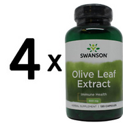 (180 g, 305,96 EUR/1Kg) 4 x (Swanson Olive Leaf Extract, 500mg - 120 caps)