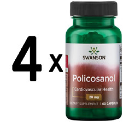 (180 g, 216,13 EUR/1Kg) 4 x (Swanson Policosanol, 20mg - 60 caps)