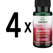 (120 g, 501,99 EUR/1Kg) 4 x (Swanson Resveratrol & Quercetin - 30 vcaps)