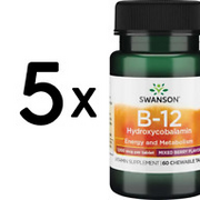 (225 g, 334,84 EUR/1Kg) 5 x (Swanson Vitamin B-12, Sublingual - 60 sublingual t