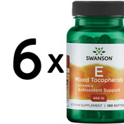 (600 g, 139,26 EUR/1Kg) 6 x (Swanson Vitamin E Mixed Tocopherols, 268mg - 100 s
