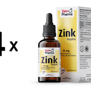 (200 ml, 321,25 EUR/1L) 4 x (Zein Pharma Zinc Drops, 15mg - 50 ml.)