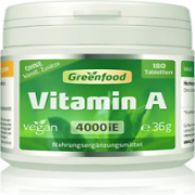 Greenfood - Vitamin a - 4000 Ie - Hochdosiert - 180 Vegane Tabletten