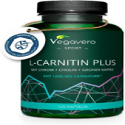 L-CARNITIN Komplex | Carnipure®, Cholin, Chrom & B-Vitamine | 120 vegane Kapseln