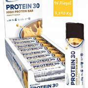 94 Protein Riegel IronMaxx 30 High Protein 3,290Kg Erdnuss Peanuts AKTION GRATIS
