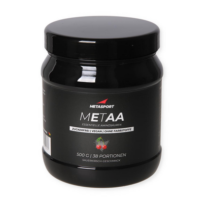Metasport METAA EAA Pulver, 500 g Dose, Sauerkirsch