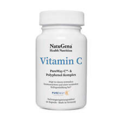 NatuGena Vitamin C | 90 Kapseln - Gepufferter Komplex mit OPC