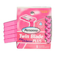 American Safety Razors Personna Twin Blade Plus Disposable Razor With Lubricating Strip for Women - 5 Ea, 5count