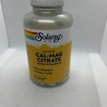 Solaray Cal-Mag Citrate 2:1 Ratio w/Vitamin D 180 Capsules Exp 3/27 NEW OTHER