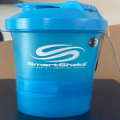 BRAND NEW SMARTSHAKE PROTEIN MIXER AND 2 SUPPLIMENT HOLDERS  600ML BLUE