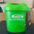 BRAND NEW SMARTSHAKE PROTEIN MIXER AND 2 SUPPLIMENT HOLDERS  600ML NEON GREEN