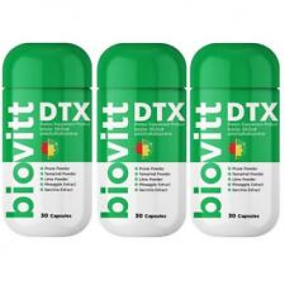 3X Biovitt DTX Detox Cleanse Intestines Bright skin Natural Extract [30 Capsule]