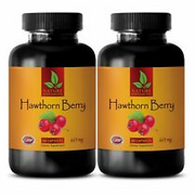 Hawthorn Berry Extract. Powerful Cardiovascular Support (2 Bottles,120 Capsules)
