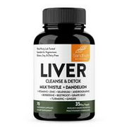 Liver Cleanse & Detox: 11 Ingredients - Milk Thistle, Turmeric, Zinc, Vitamin E