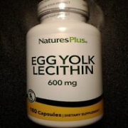 Nature's Plus Egg Yolk Lecithin (600mg)  180 caps BB 02/2026