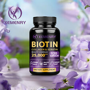 Biotin Collagen & Keratin 25,000mcg - for Hair, Skin, Nails, Bones &Joint 120pcs